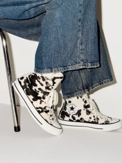 Converse Cow Brown Chuck Taylor Suede All Over High Trainers
