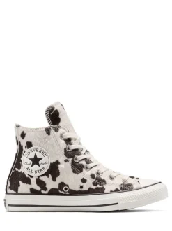 Converse Cow Brown Chuck Taylor Suede All Over High Trainers