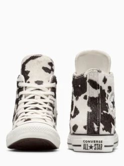Converse Cow Brown Chuck Taylor Suede All Over High Trainers