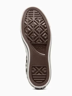 Converse Cow Brown Chuck Taylor Suede All Over High Trainers
