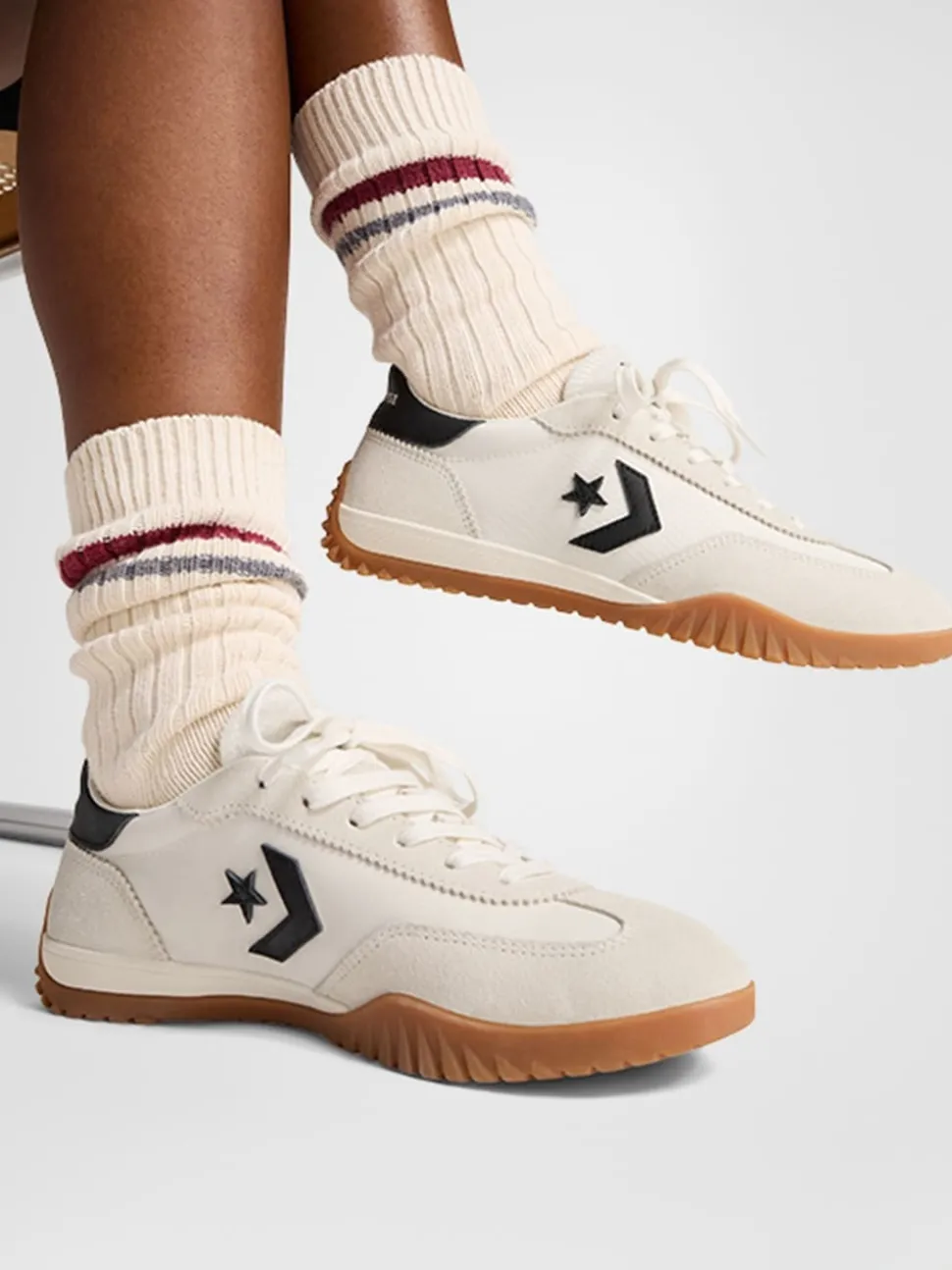 Converse Cream Run Star Low Trainers