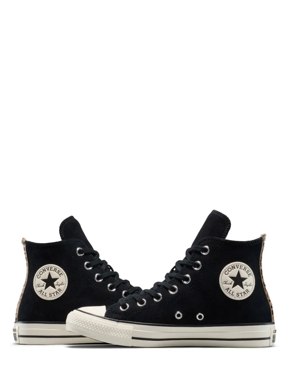 Converse Leopard Black Chuck Taylor Suede All Over High Trainers