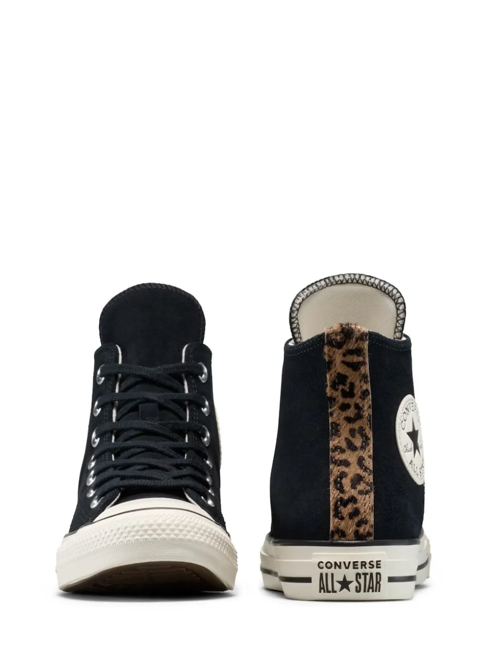 Converse Leopard Black Chuck Taylor Suede All Over High Trainers