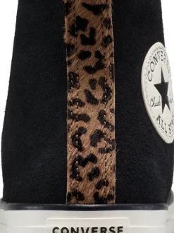 Converse Leopard Black Chuck Taylor Suede All Over High Trainers