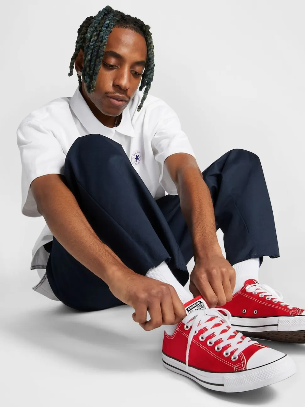 Converse Red Standard Fit Chuck Taylor All Star Ox Trainers