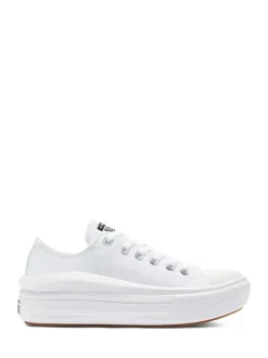 Converse White All Star Move Chuck Ox Platform Trainers