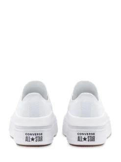 Converse White All Star Move Chuck Ox Platform Trainers