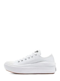 Converse White All Star Move Chuck Ox Platform Trainers