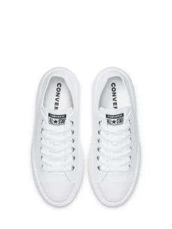 Converse White All Star Move Chuck Ox Platform Trainers