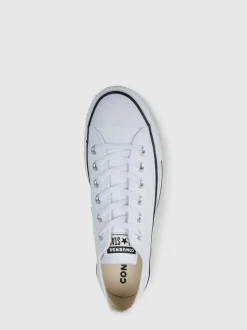 Converse White Platform Lift Chuck Ox Leather Trainers