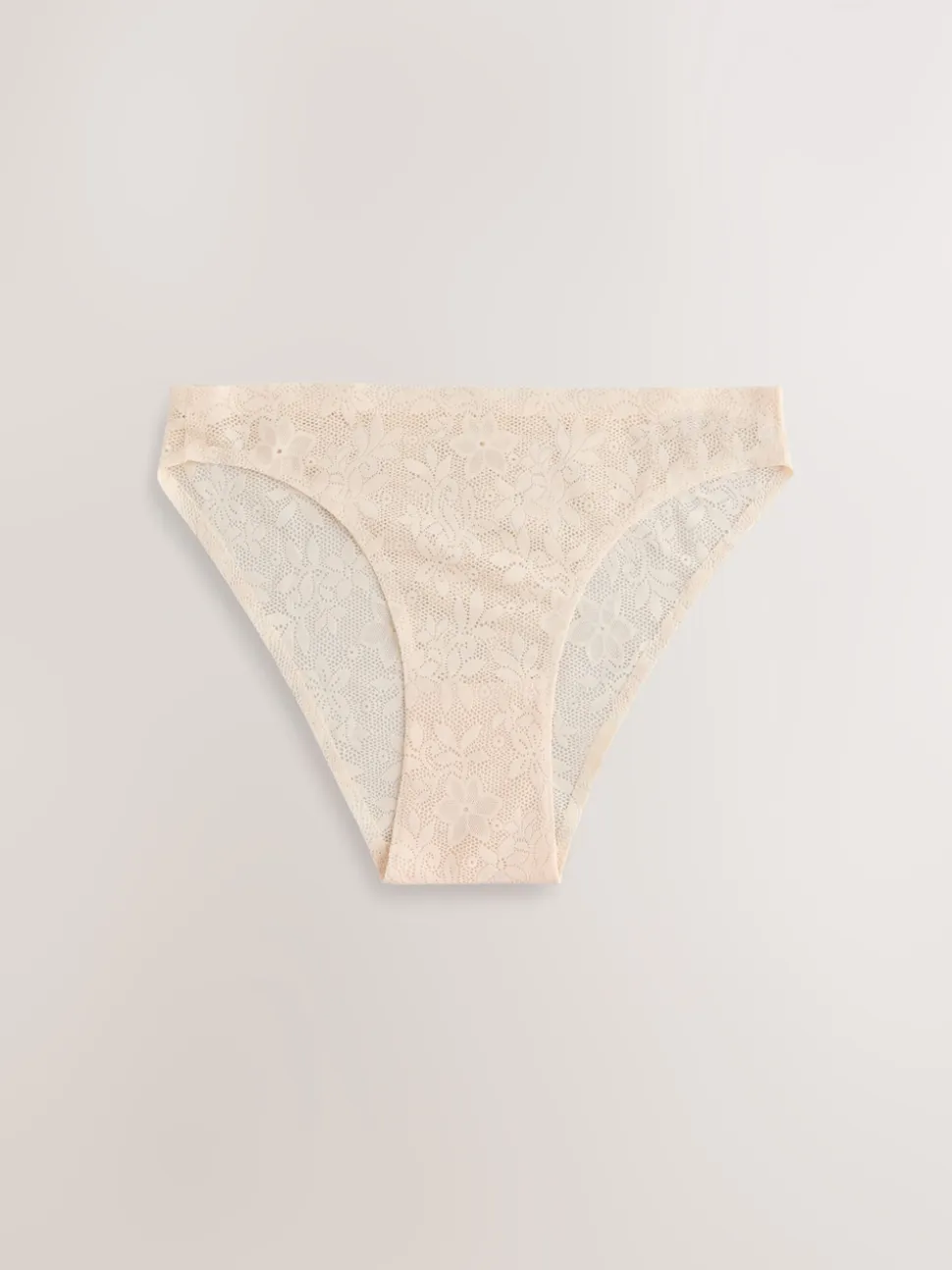 Coral Pink High Leg All-Over Lace No VPL Knickers 3 Pack