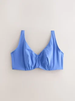 Cornflower Blue F - K Ultimate Support Wired Crop Bikini Top