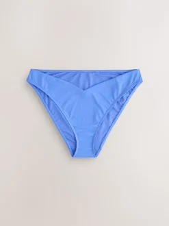 Cornflower Blue V Front High Leg Bikini Bottoms
