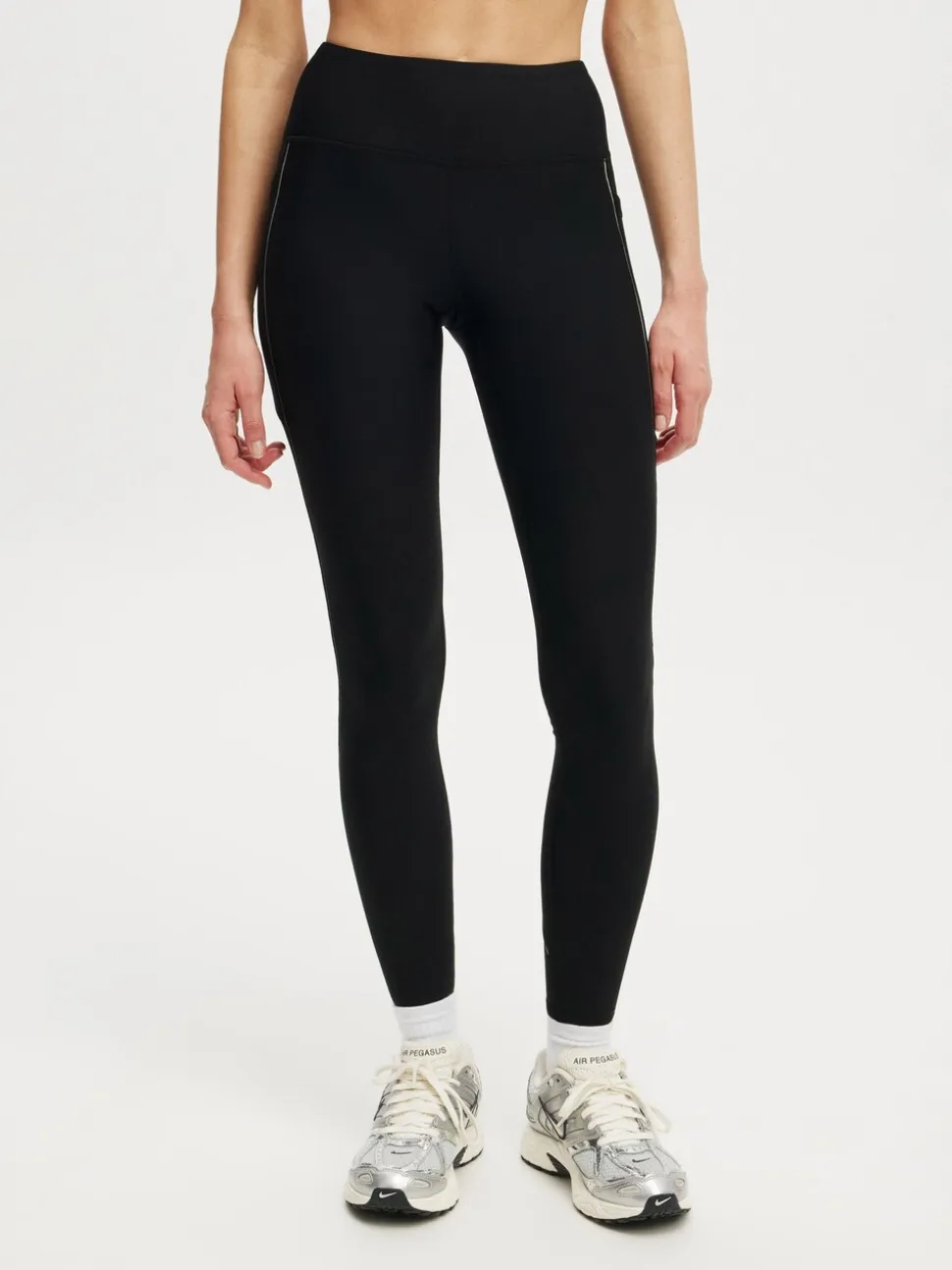 Cotton On Black Fleece Lined Full Length Tights