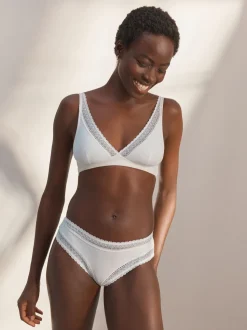 Cream Brazilian Ultimate Comfort Premium Lace & Micro Modal Knickers