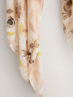 Cream Easter Bunny Print Lightweight Scarf