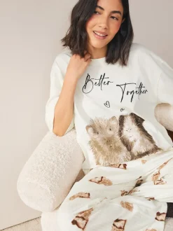Cream Guinea Pig Jersey Short Sleeve Pyjamas