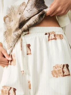 Cream Guinea Pig Jersey Short Sleeve Pyjamas