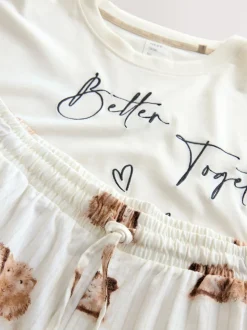 Cream Guinea Pig Jersey Short Sleeve Pyjamas