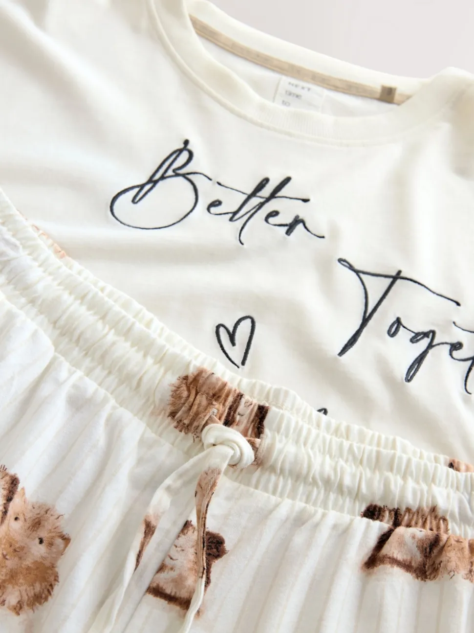 Cream Guinea Pig Jersey Short Sleeve Pyjamas