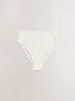 Cream High Waist Brief Shaping Tummy Control Premium Cotton Blend Knickers