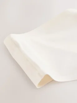 Cream High Waist Thong Shaping Tummy Control Premium Cotton Blend Knickers