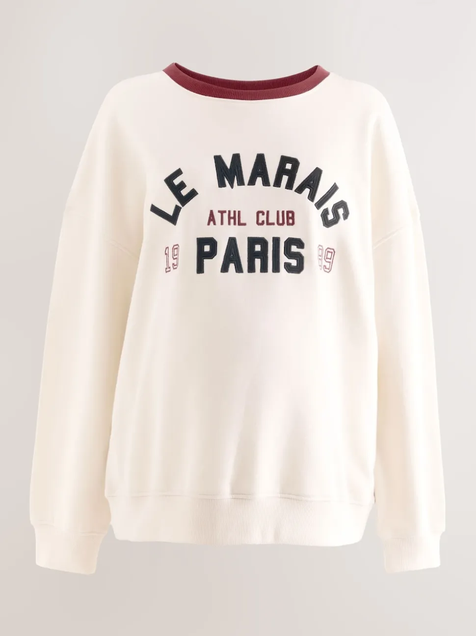 Cream Maternity Graphic Sweatshirt