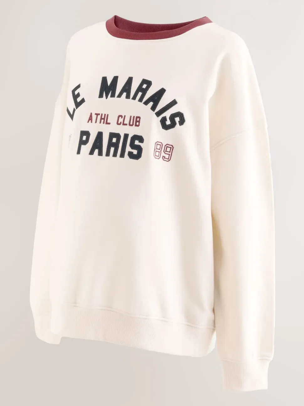 Cream Maternity Graphic Sweatshirt