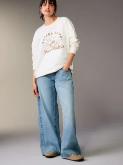 Cream Maternity Mini Me Sweatshirt Set