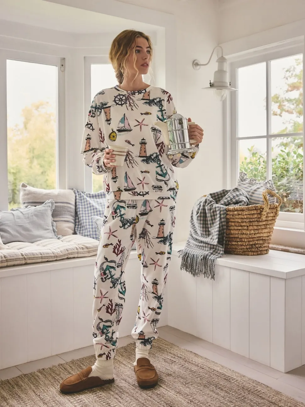 Cream Mermaid Long Sleeve Pyjamas