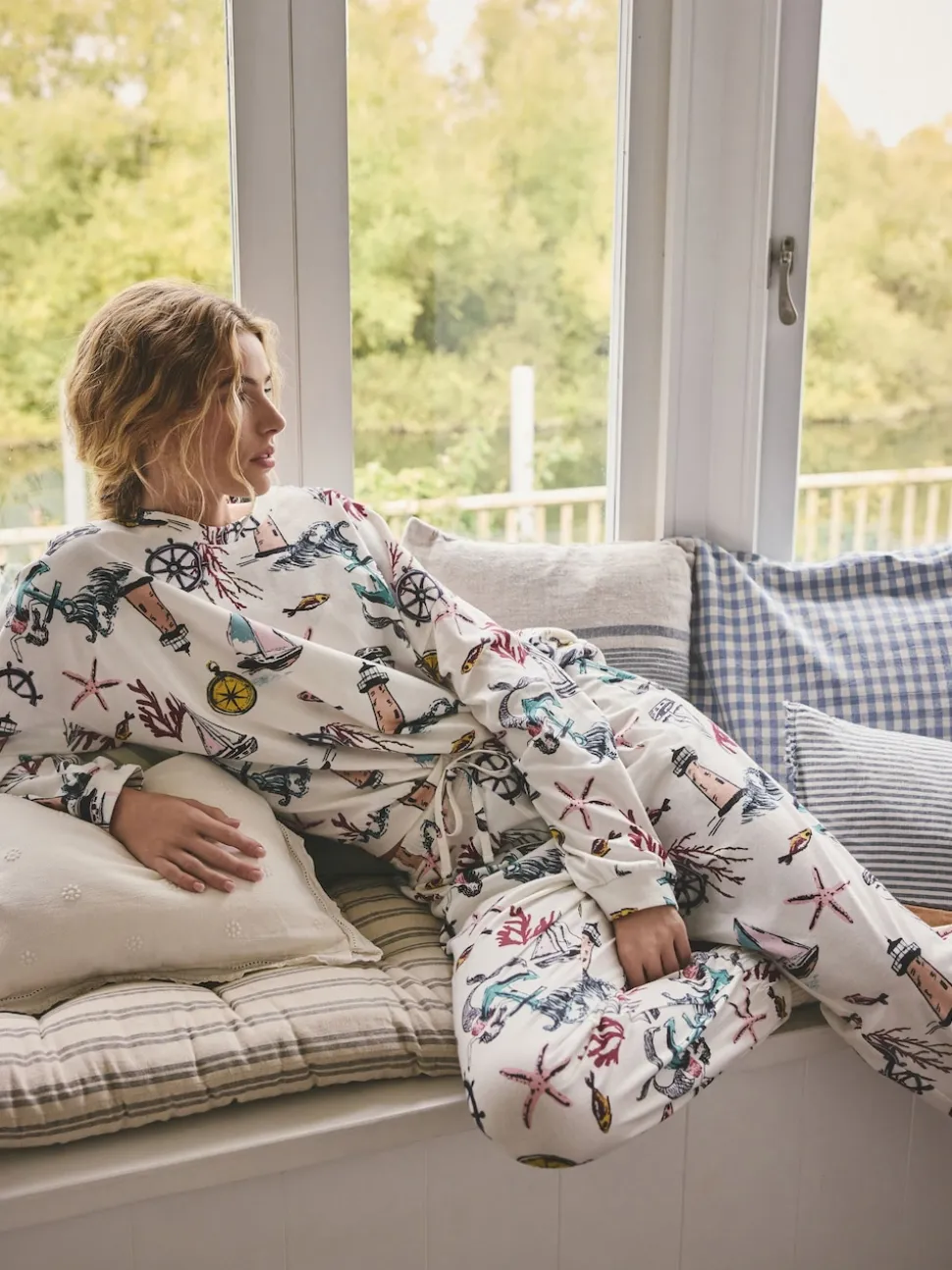 Cream Mermaid Long Sleeve Pyjamas