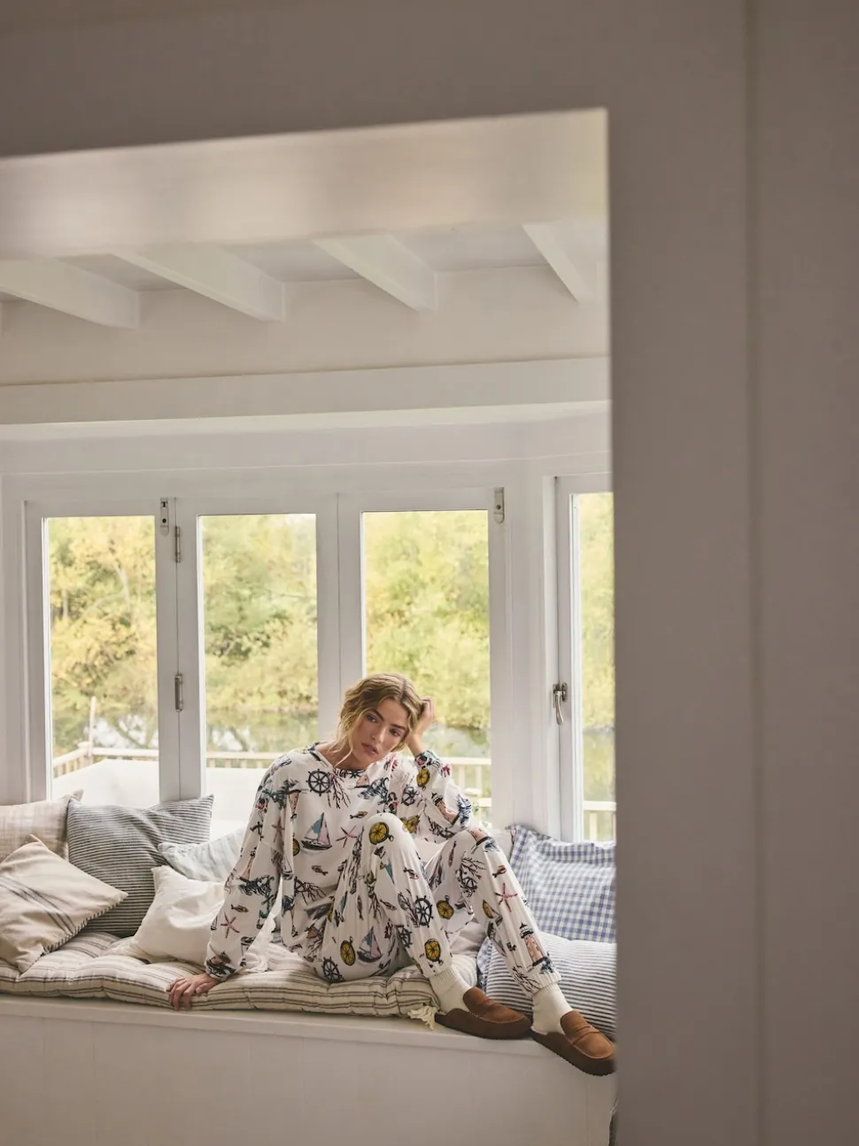 Cream Mermaid Long Sleeve Pyjamas