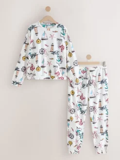 Cream Mermaid Long Sleeve Pyjamas