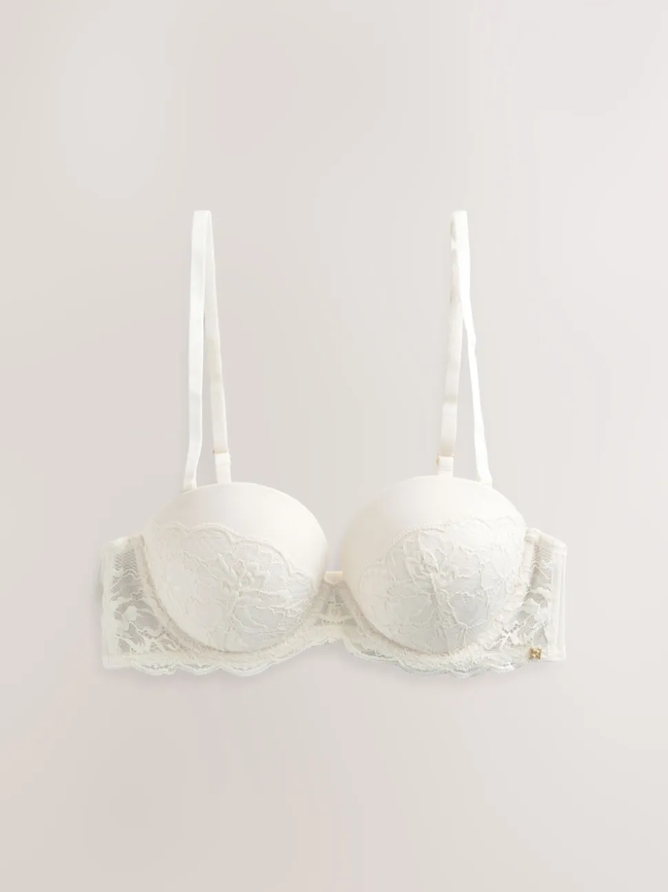 Cream Strapless Multiway Push Up A-D Wow Triple Boost Lace Multiway Bra