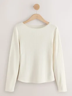 Cream Thermal Maximum Warmth Cosy Pointelle Long Sleeved Top