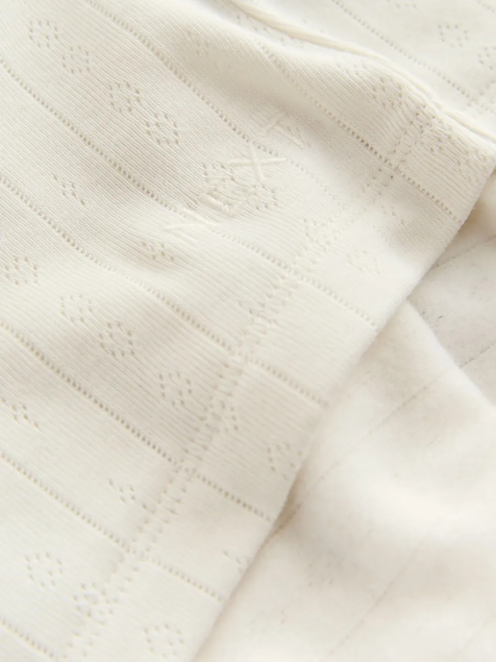 Cream Thermal Maximum Warmth Cosy Pointelle Long Sleeved Top
