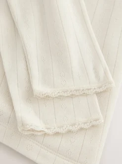 Cream Thermal Maximum Warmth Cosy Pointelle Long Sleeved Top