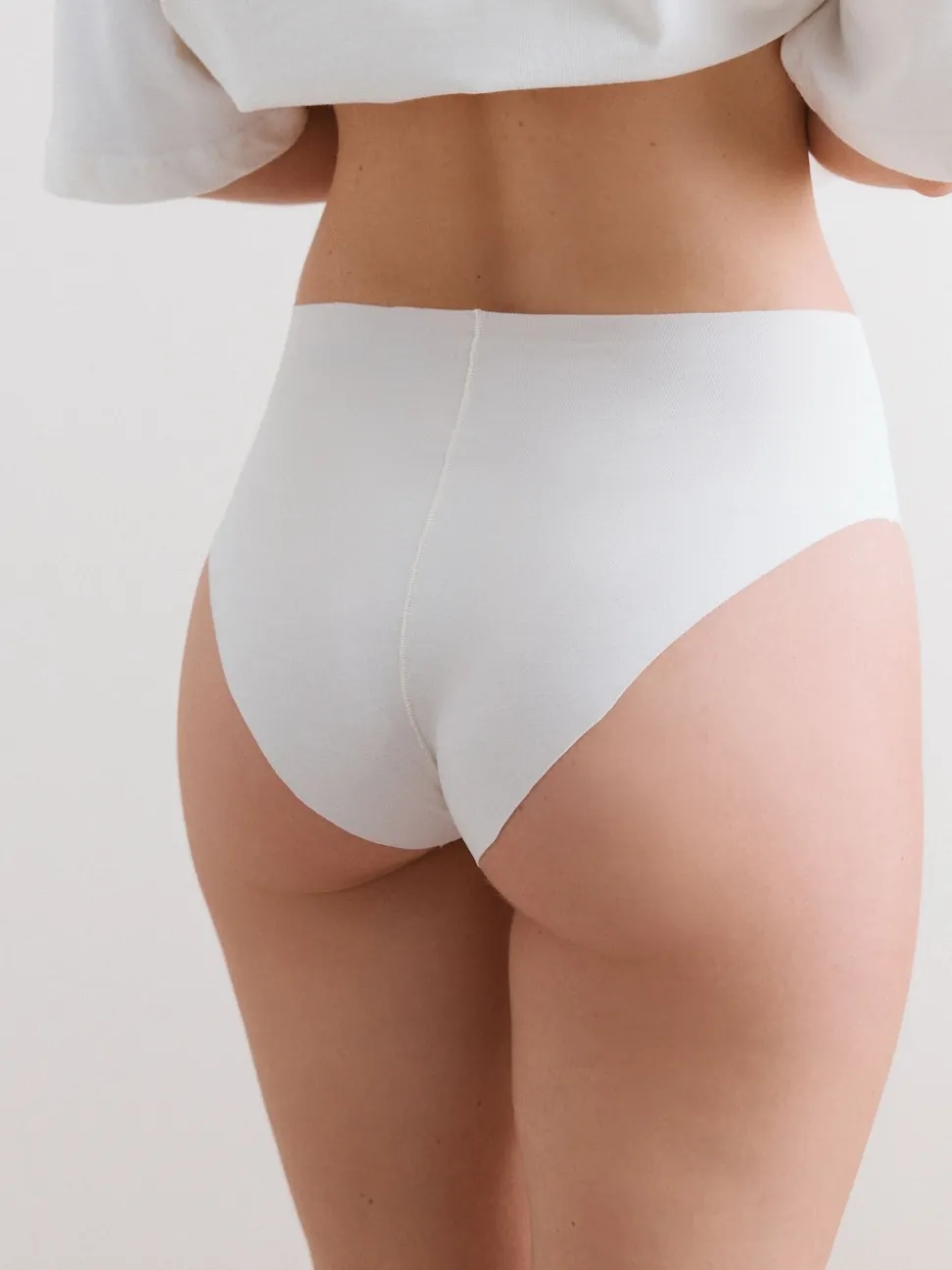 Cream/Pink/Black High Waist High Leg Cotton Rich No VPL Knickers 3 Pack
