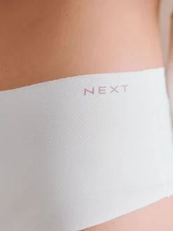 Cream/Pink/Black High Waist High Leg Cotton Rich No VPL Knickers 3 Pack