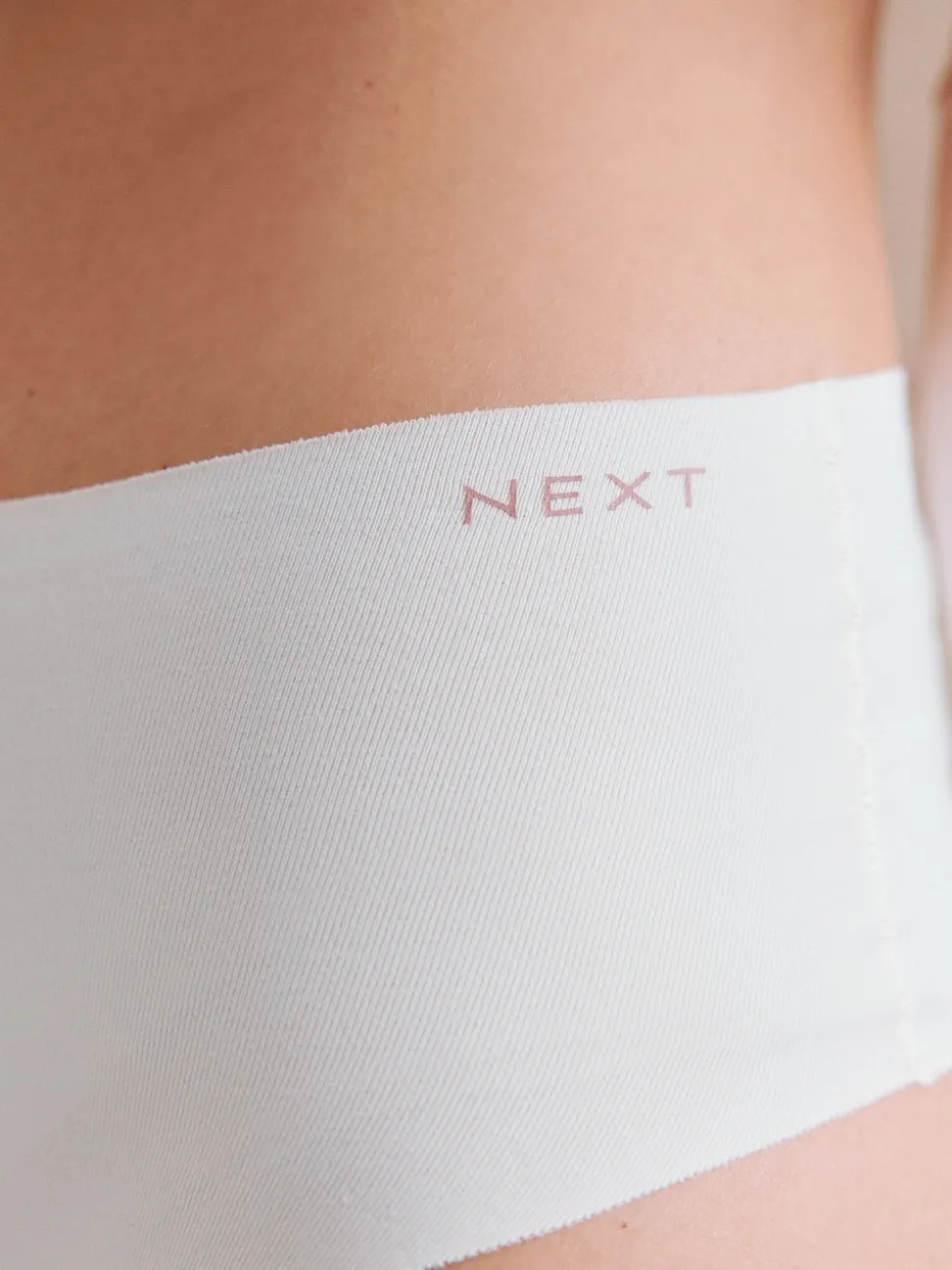 Cream/Pink/Black High Waist High Leg Cotton Rich No VPL Knickers 3 Pack