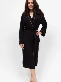Cyberjammies Black Long Jersey Dressing Gown