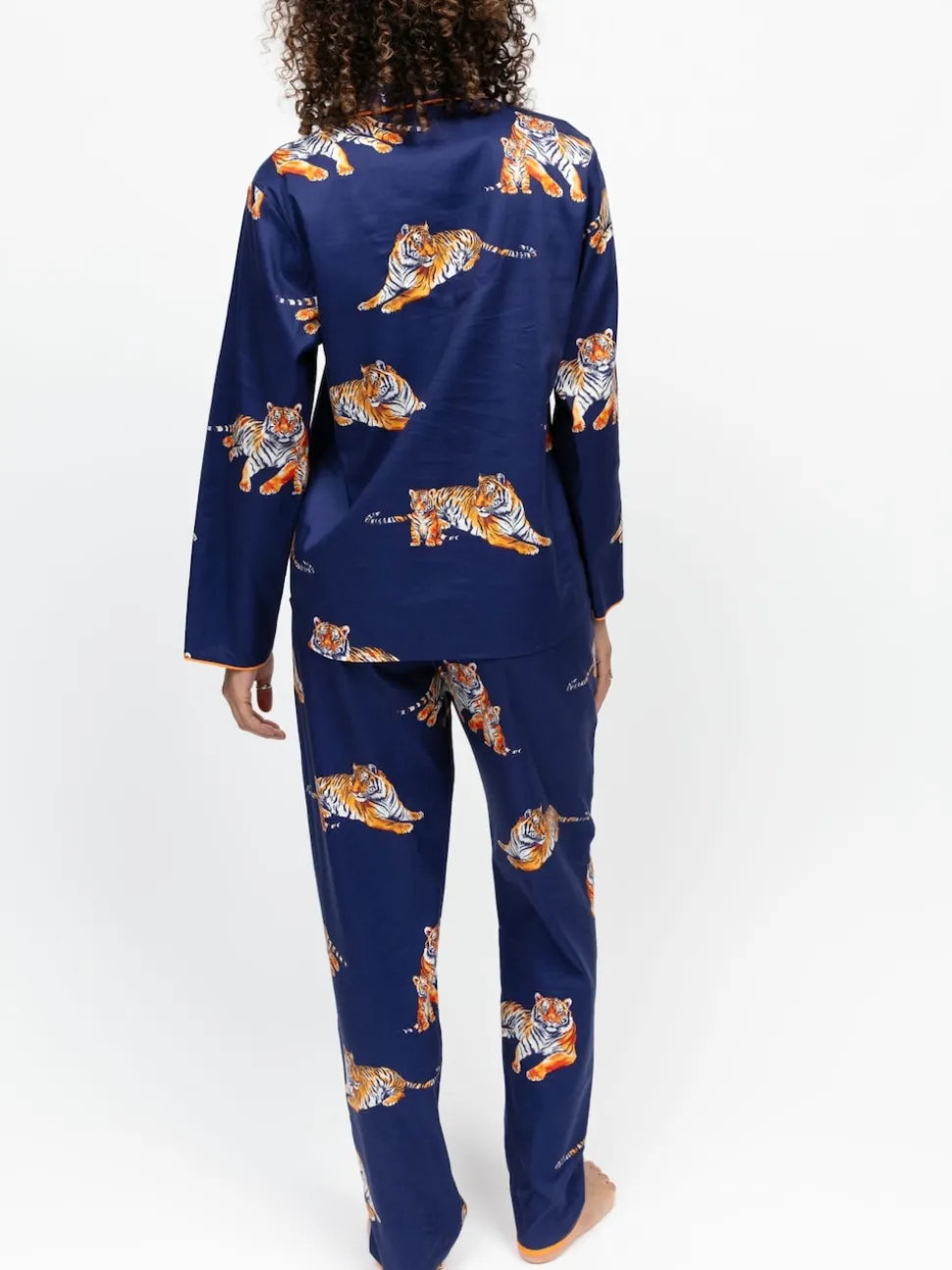 Cyberjammies Blue Tiger Print Long Sleeve Pyjamas Set