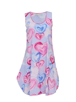 Cyberjammies Pink Heart Printed Jersey Bus Swing Nightdress