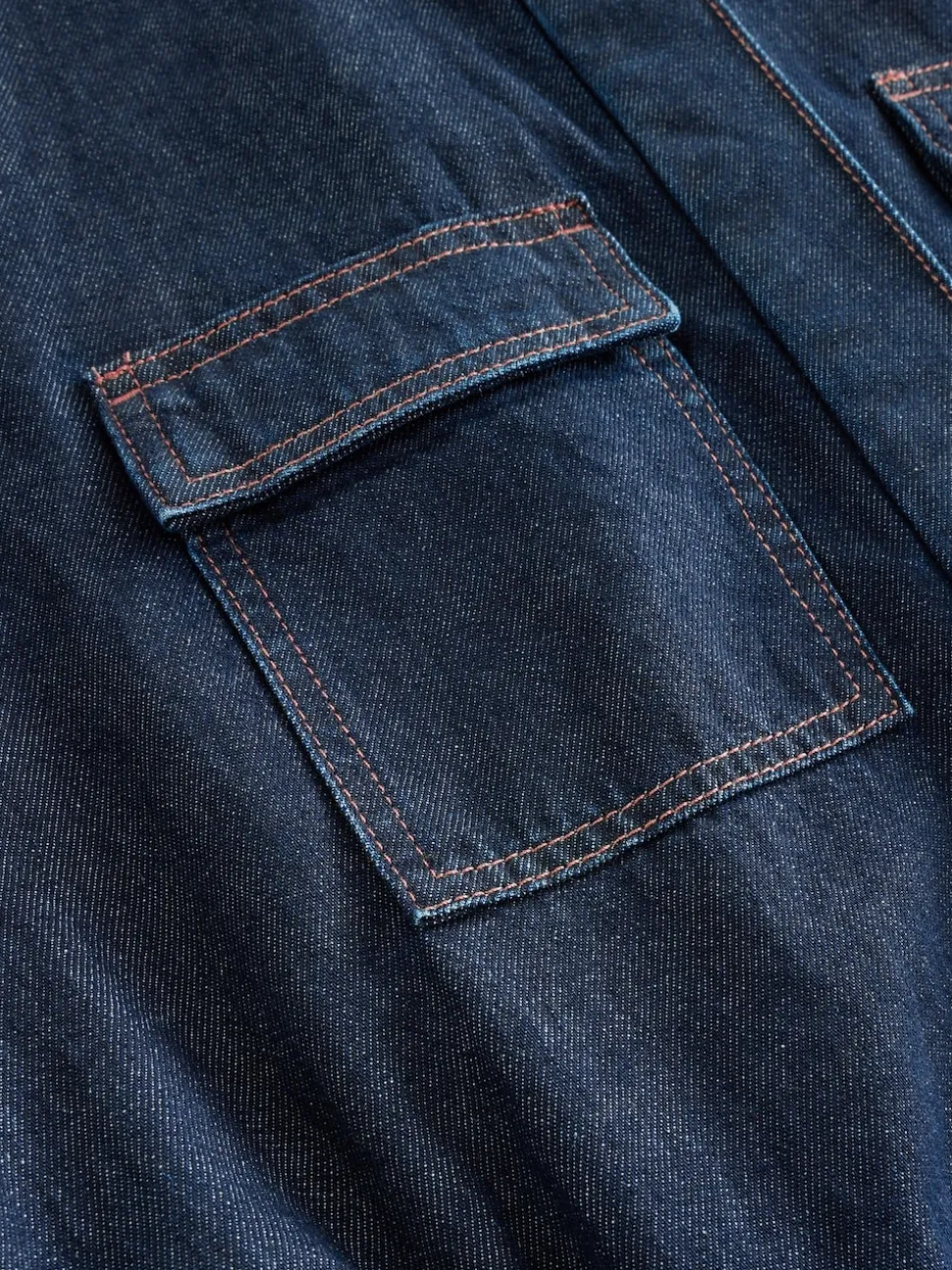 Dark Blue 100% Cotton Maternity Denim Boilersuit
