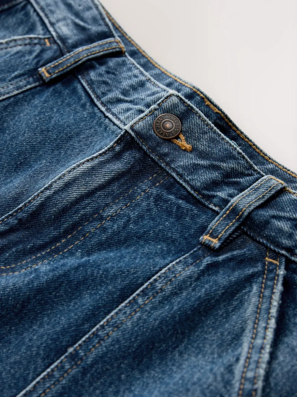 Dark Blue Ankle Straight Leg Carpenter Jeans
