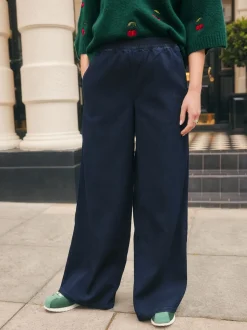 Dark Blue Denim Jersey Joggers