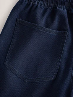 Dark Blue Denim Jersey Joggers