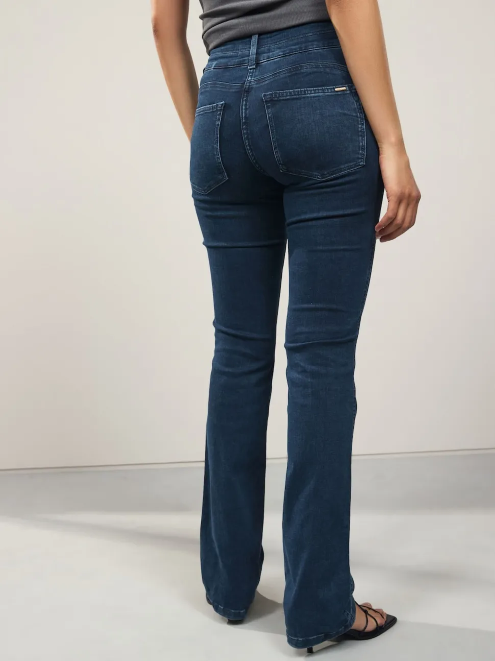 Dark Blue Denim Lift, Slim And Shape Bootcut Jeans