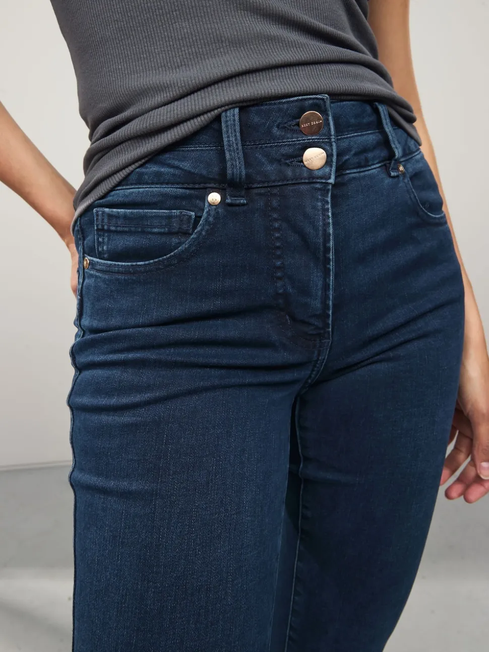 Dark Blue Denim Lift, Slim And Shape Bootcut Jeans
