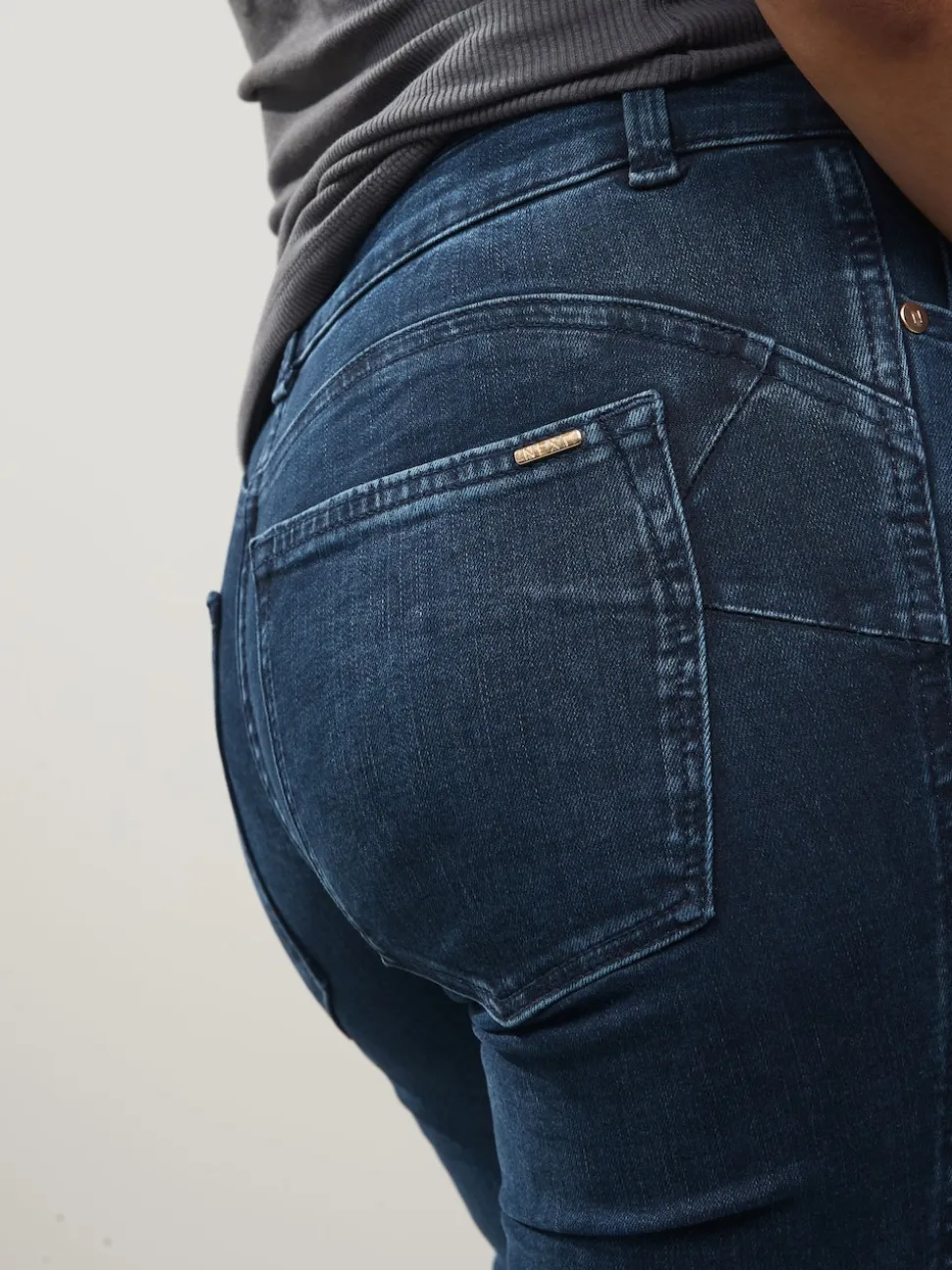 Dark Blue Denim Lift, Slim And Shape Bootcut Jeans